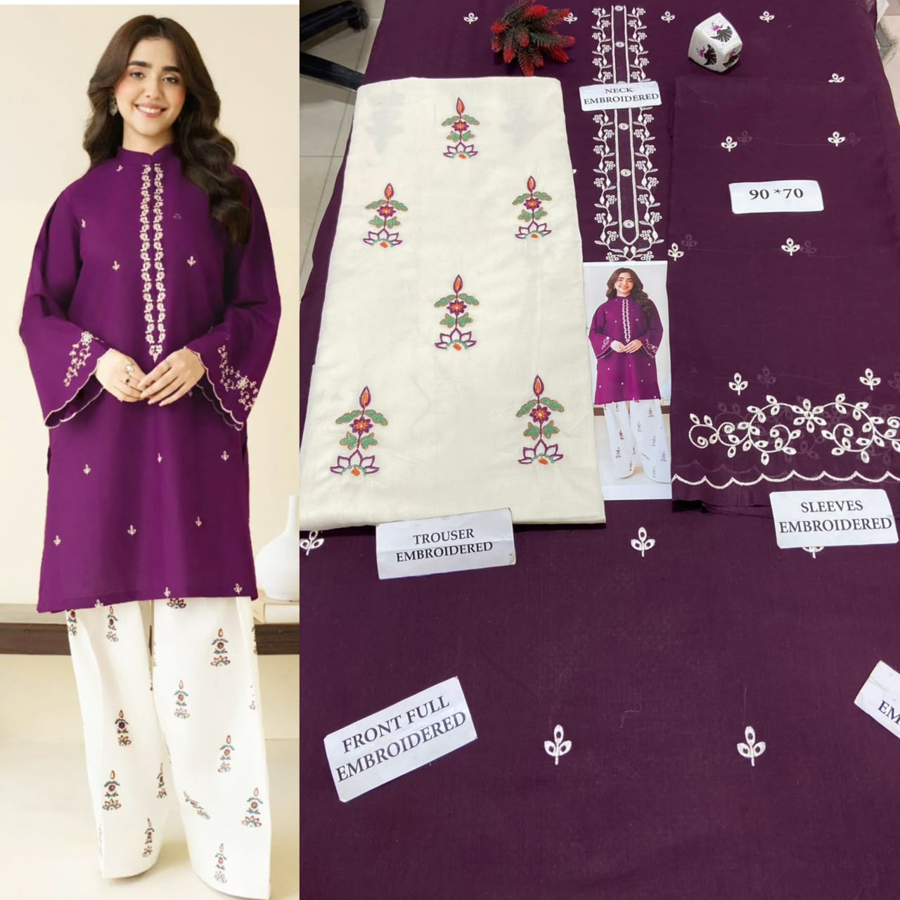 Premium Airjet Lawn 2 Piece Embroidered Suit – Summer Collection