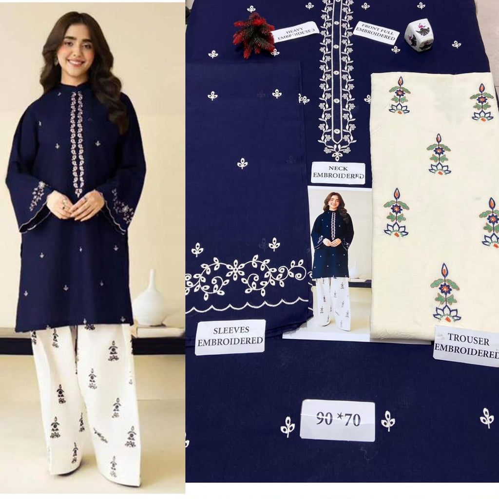 Premium Airjet Lawn 2 Piece Embroidered Suit – Summer Collection