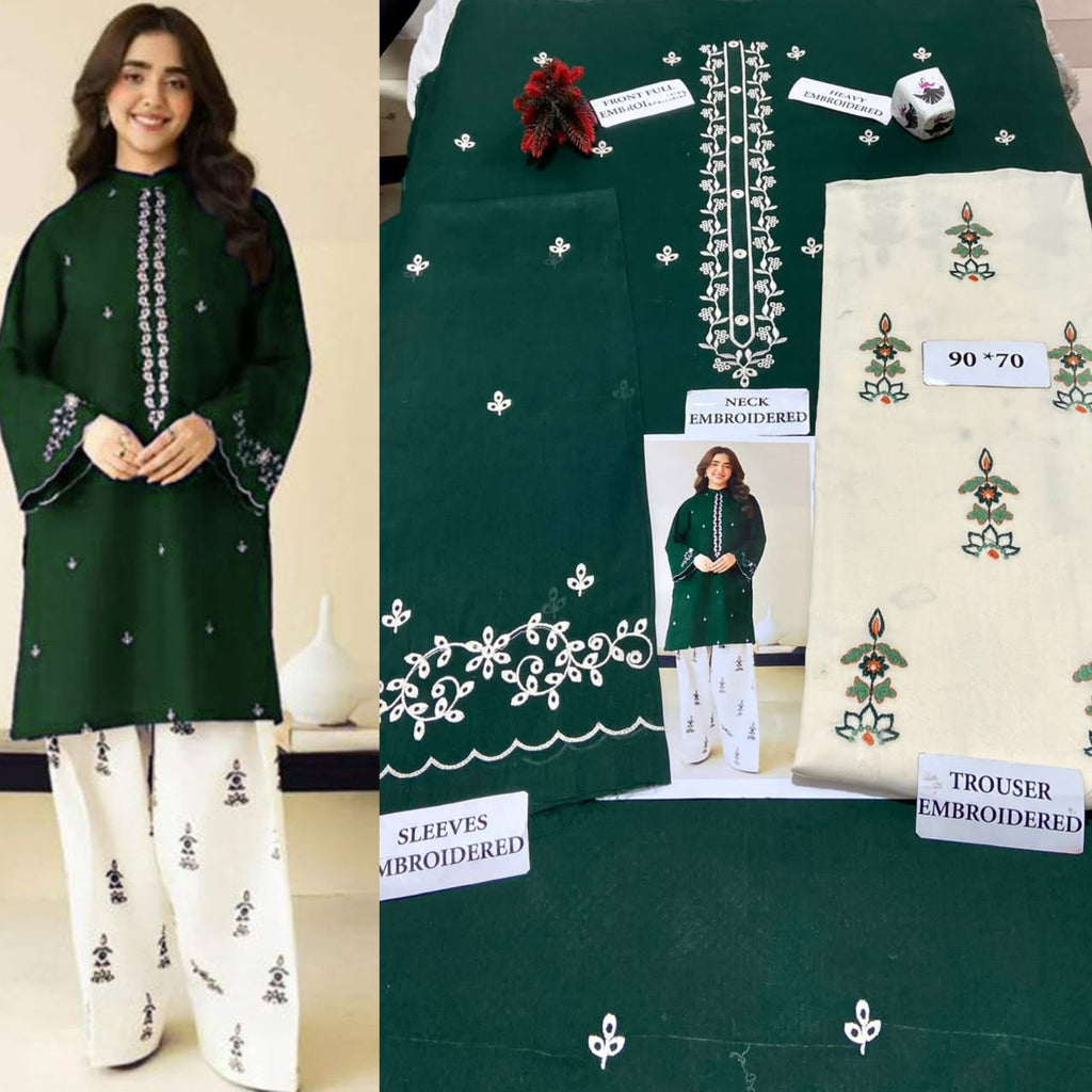 Premium Airjet Lawn 2 Piece Embroidered Suit – Summer Collection