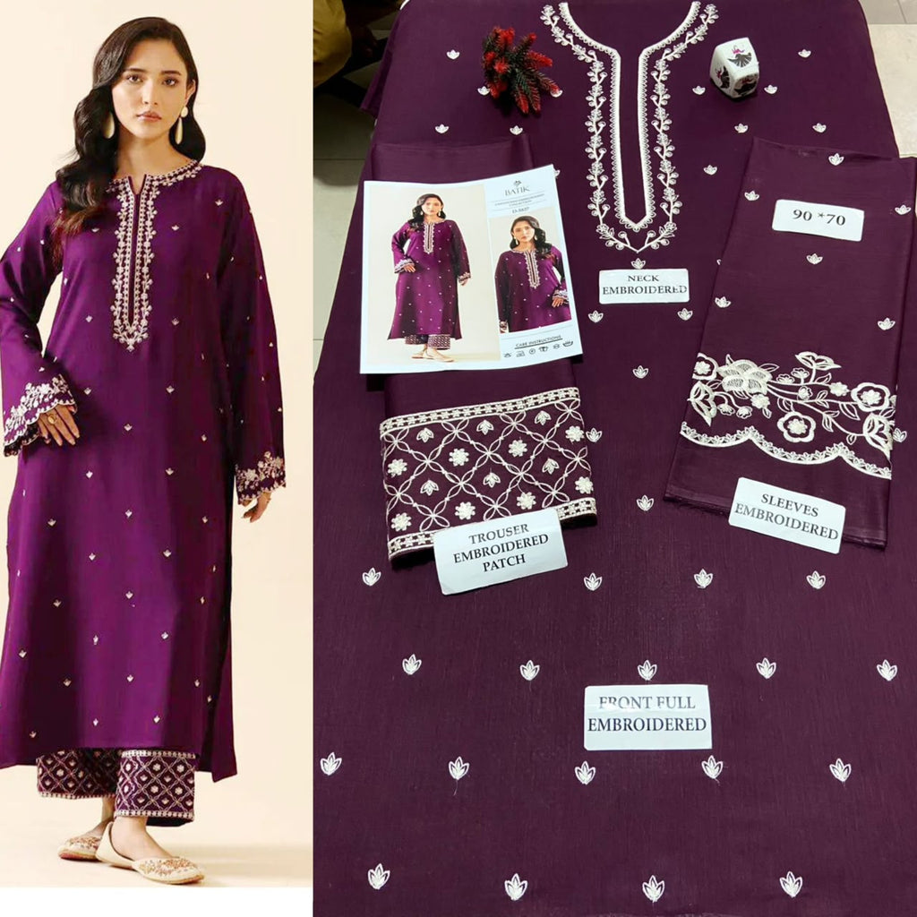 Premium Airjet Lawn 2 Piece Embroidered Suit – Summer Collection