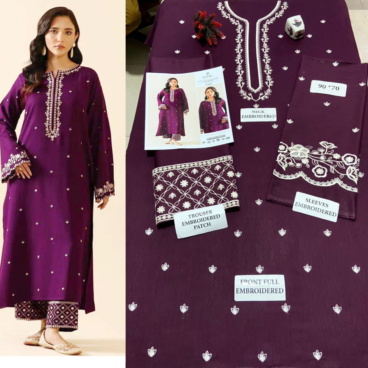 Premium Airjet Lawn 2 Piece Embroidered Suit – Summer Collection