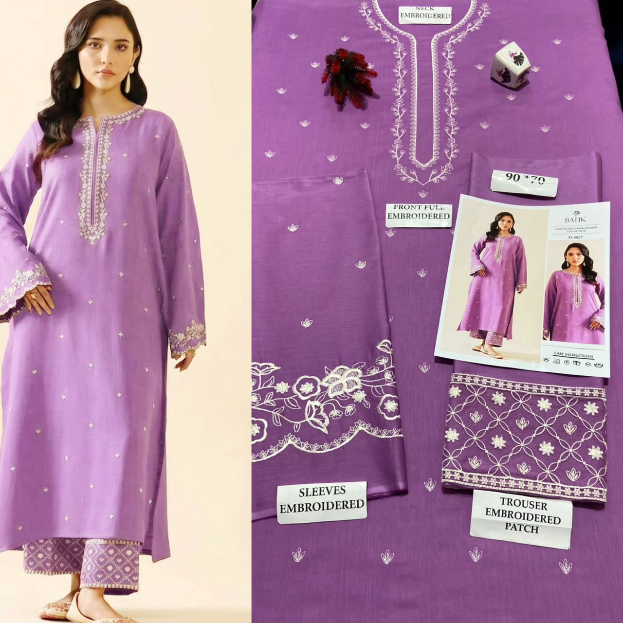 Premium Airjet Lawn 2 Piece Embroidered Suit – Summer Collection