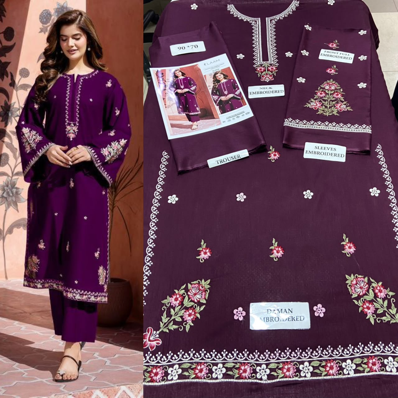 Summer Airjet Lawn 2 Piece Embroidered Dress