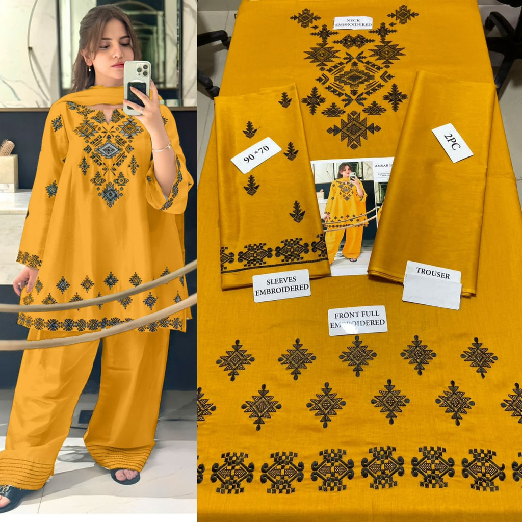 Summer Airjet Lawn 2 Piece Embroidered Dress