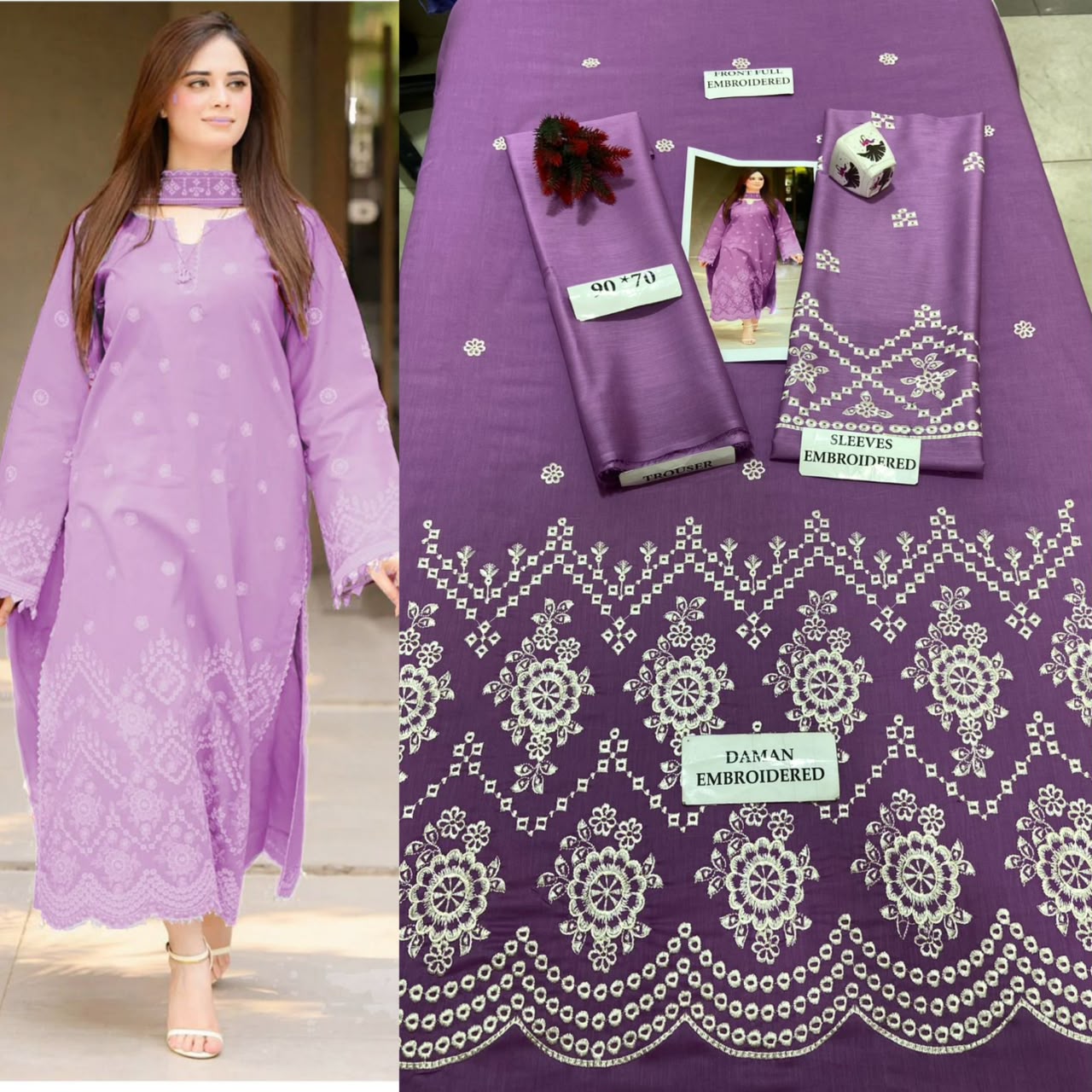 Summer Airjet Lawn 2 Piece Embroidered Dress