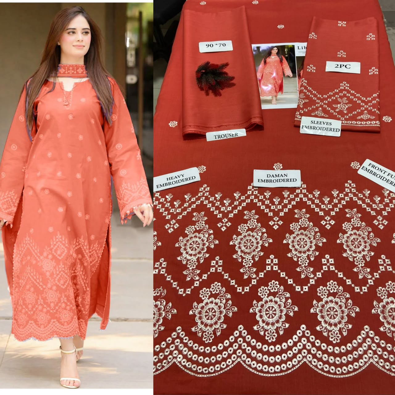Ladies Premium Airjet Lawn 2 Piece Suit