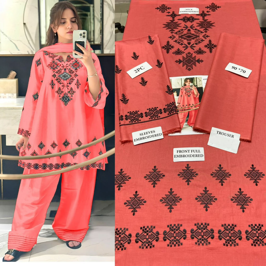 Summer Airjet Lawn 2 Piece Embroidered Dress