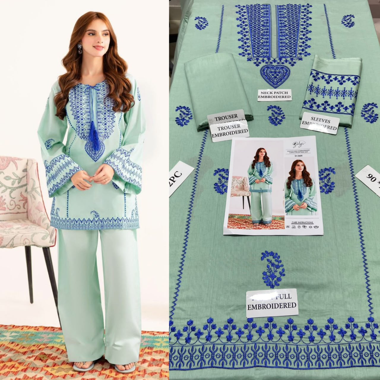Summer Airjet Lawn 2 Piece Embroidered Dress