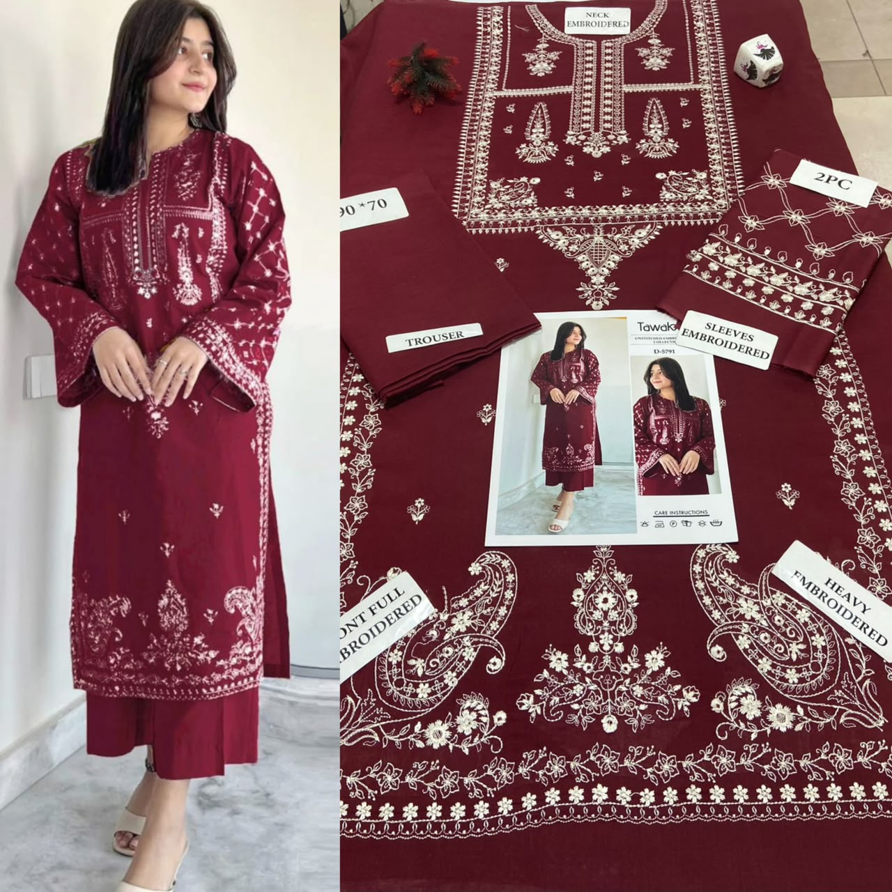Ladies Premium Airjet Lawn 2 Piece Suit