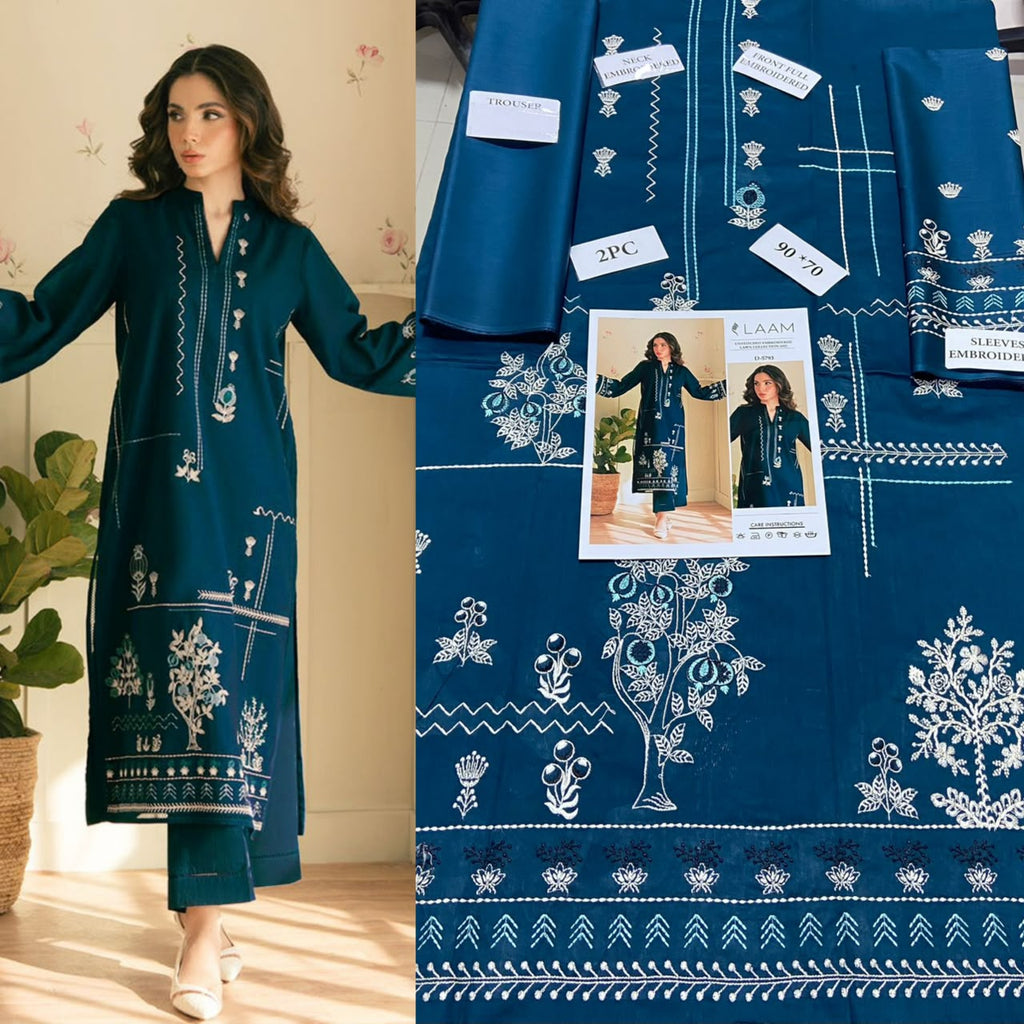 Premium Embroidered Airjet Lawn Suit for Women