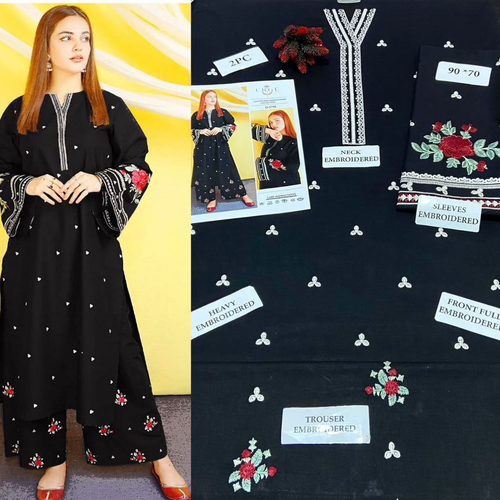 Premium Embroidered Airjet Lawn Suit for Women