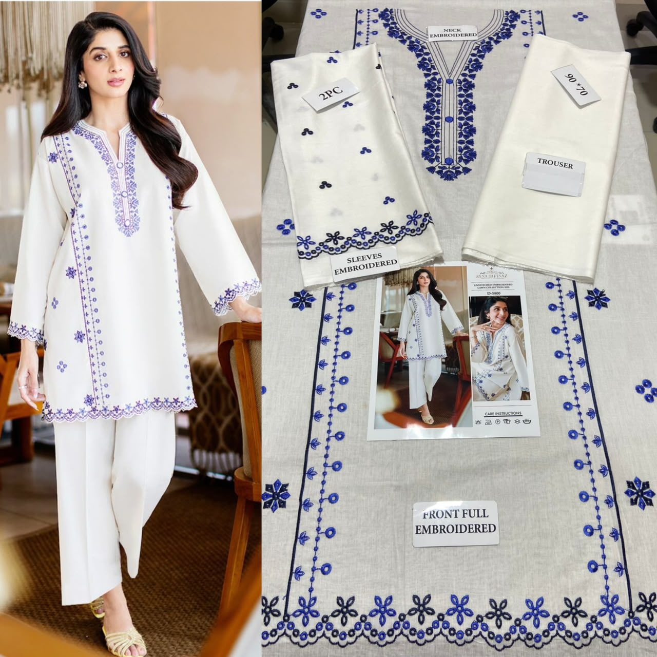 Premium Embroidered Airjet Lawn Suit for Women