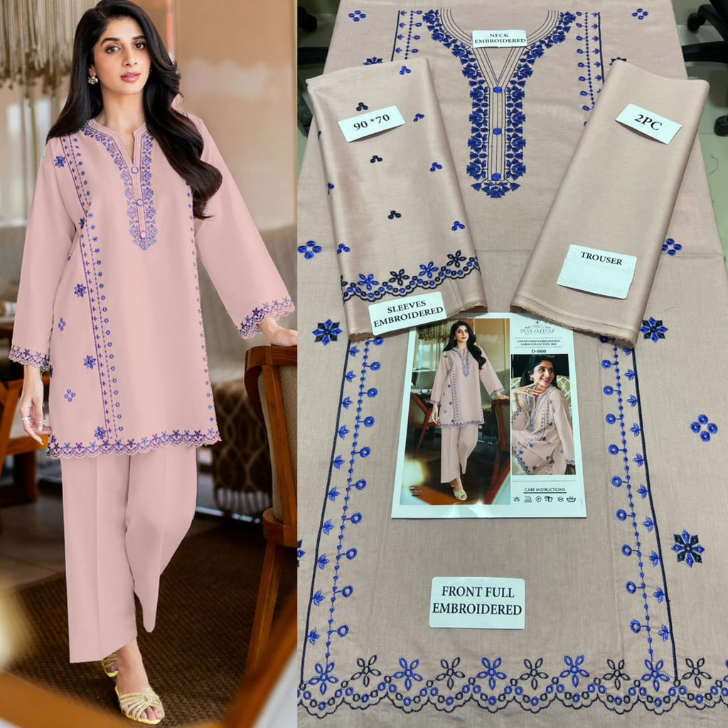 Premium Embroidered Airjet Lawn Suit for Women