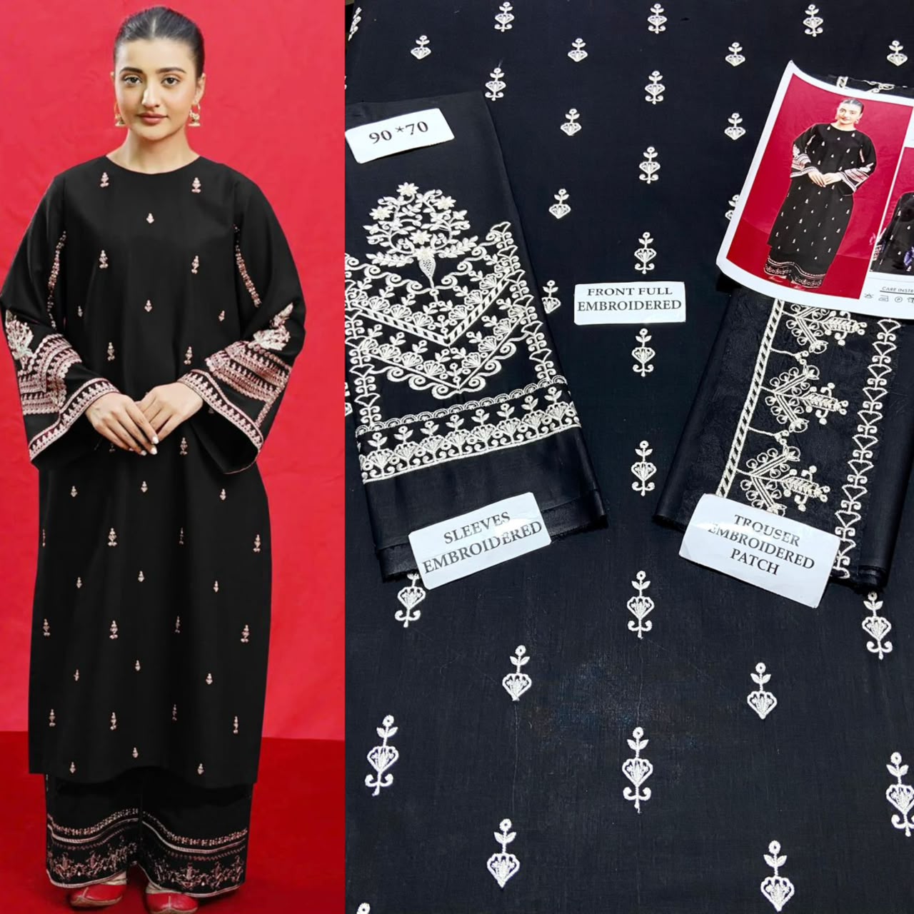 Premium Embroidered Airjet Lawn Suit for Women
