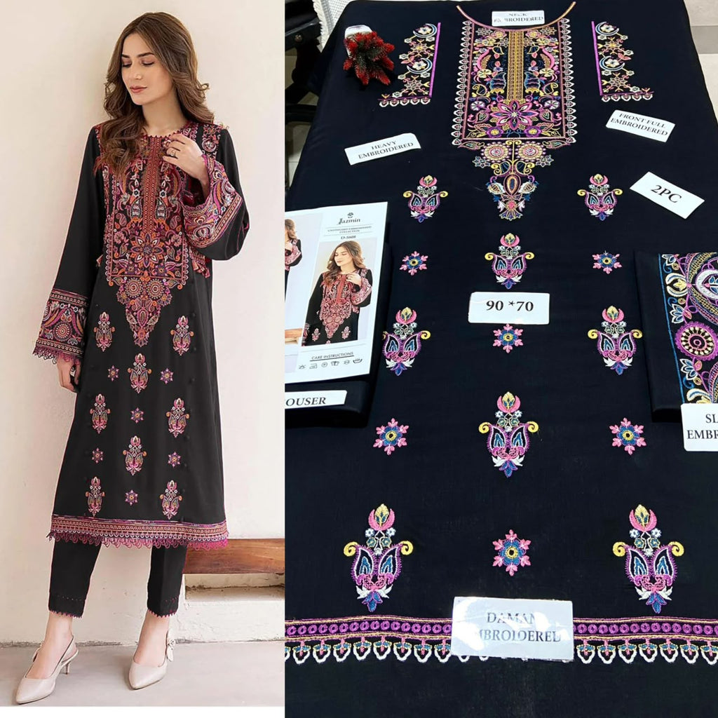 Premium Embroidered Airjet Lawn Suit for Women