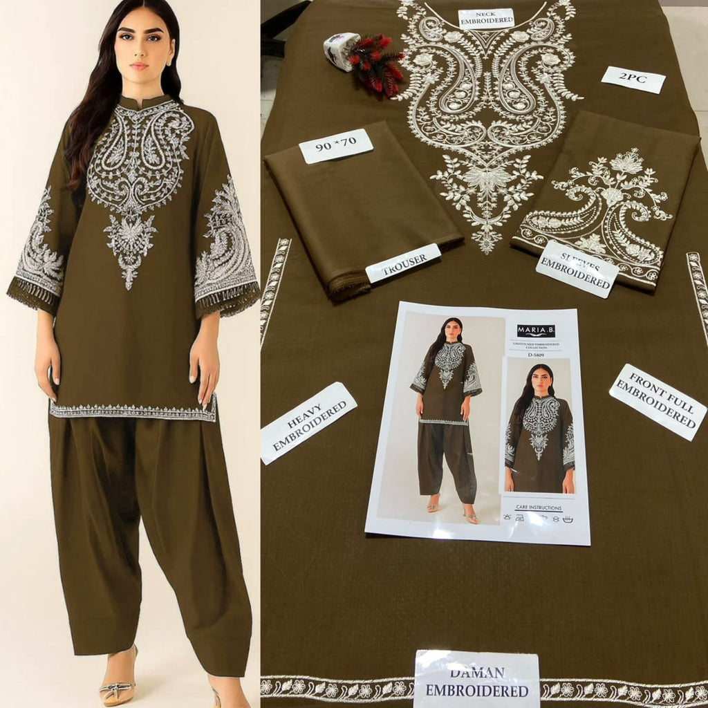 Premium Embroidered Airjet Lawn Suit for Women