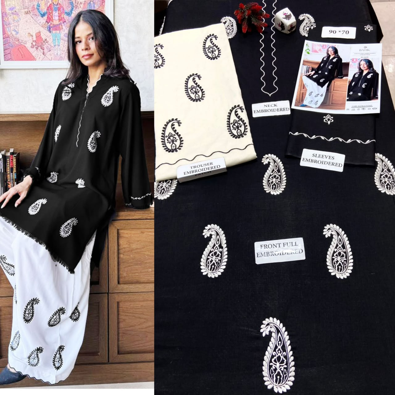Premium Embroidered Airjet Lawn Suit for Women