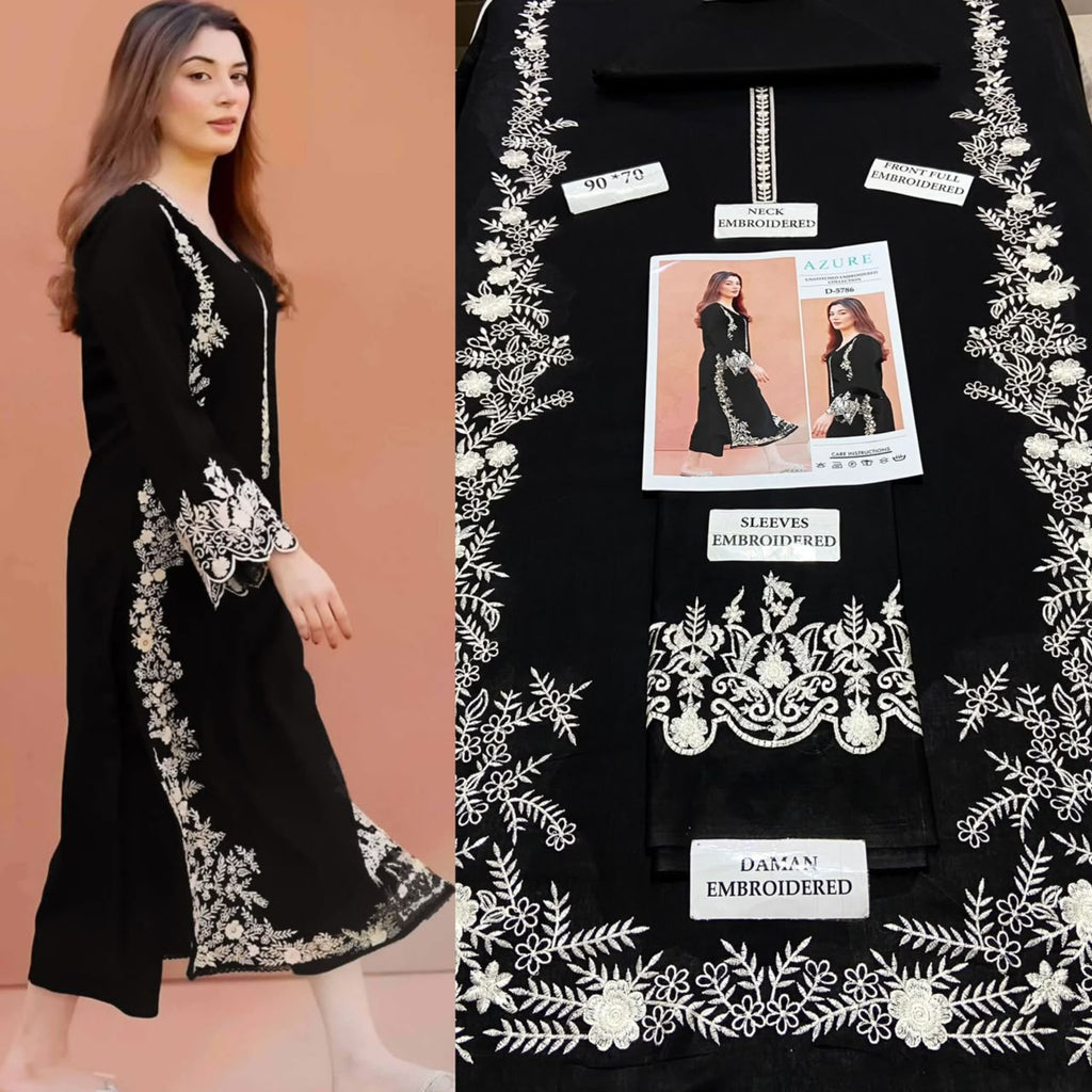 Premium Embroidered Airjet Lawn Suit for Women