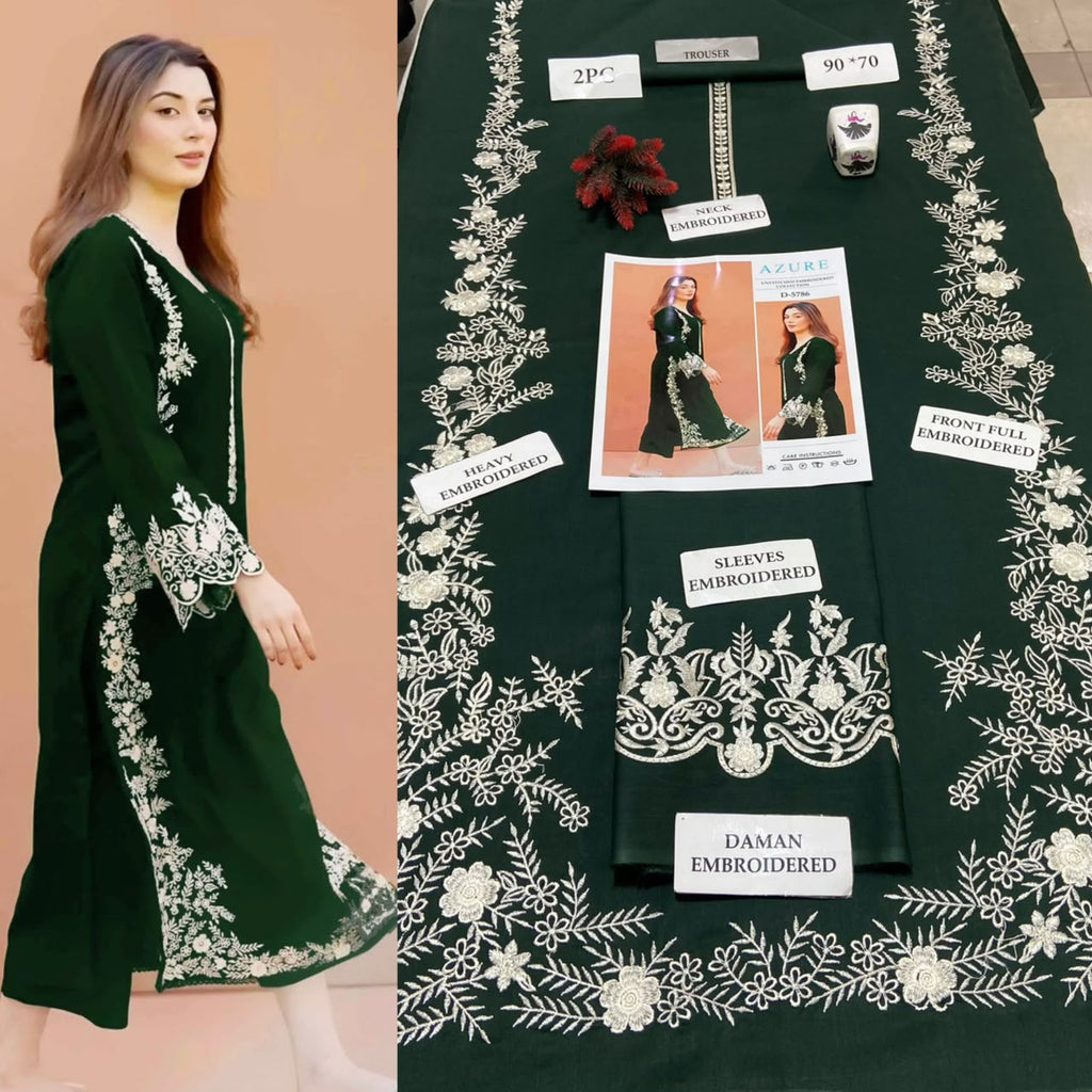 Premium Embroidered Airjet Lawn Suit for Women