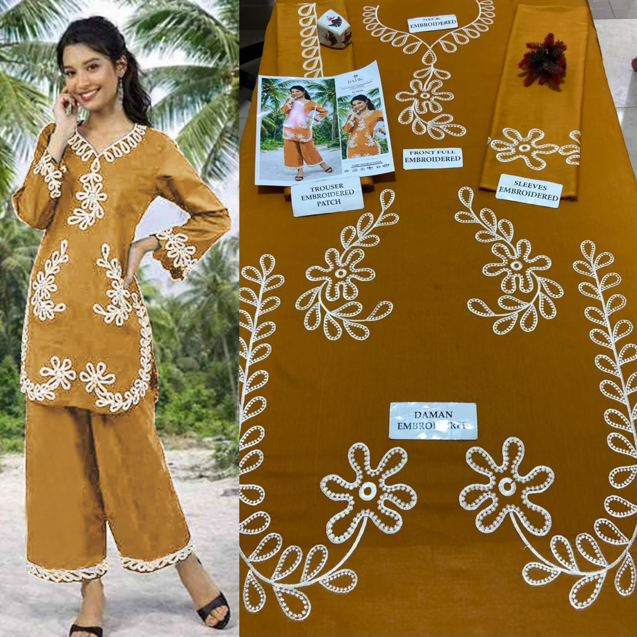 Premium Embroidered Airjet Lawn Suit for Women