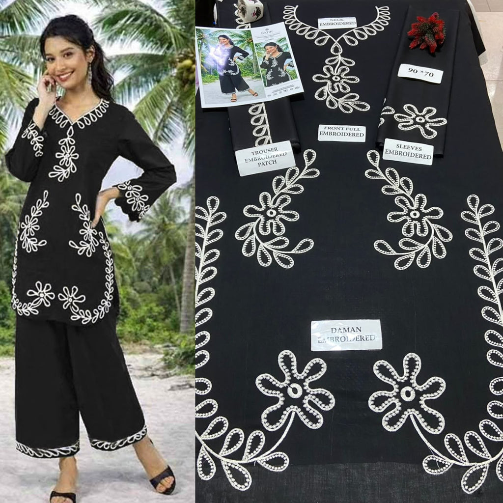 Premium Embroidered Airjet Lawn Suit for Women