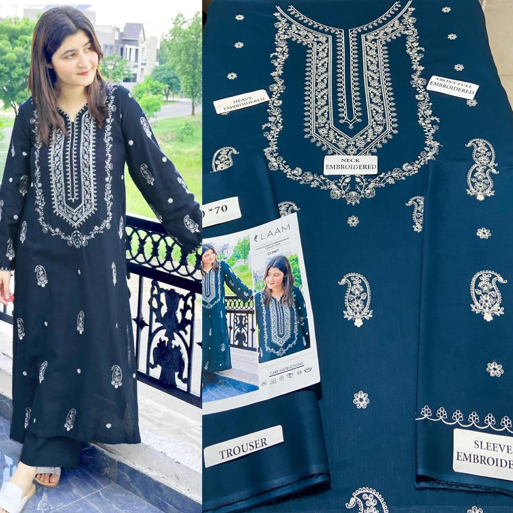 Premium Embroidered Airjet Lawn Suit for Women