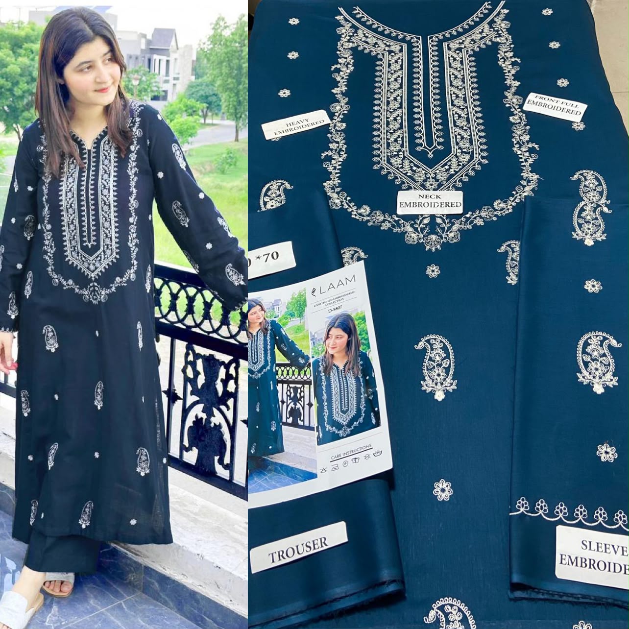 Premium Embroidered Airjet Lawn Suit for Women