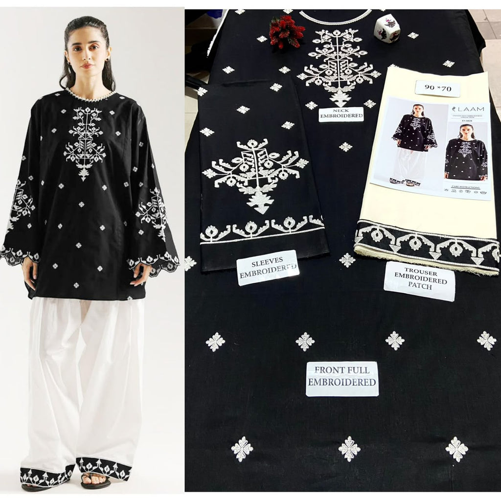 Premium Embroidered Airjet Lawn Suit for Women