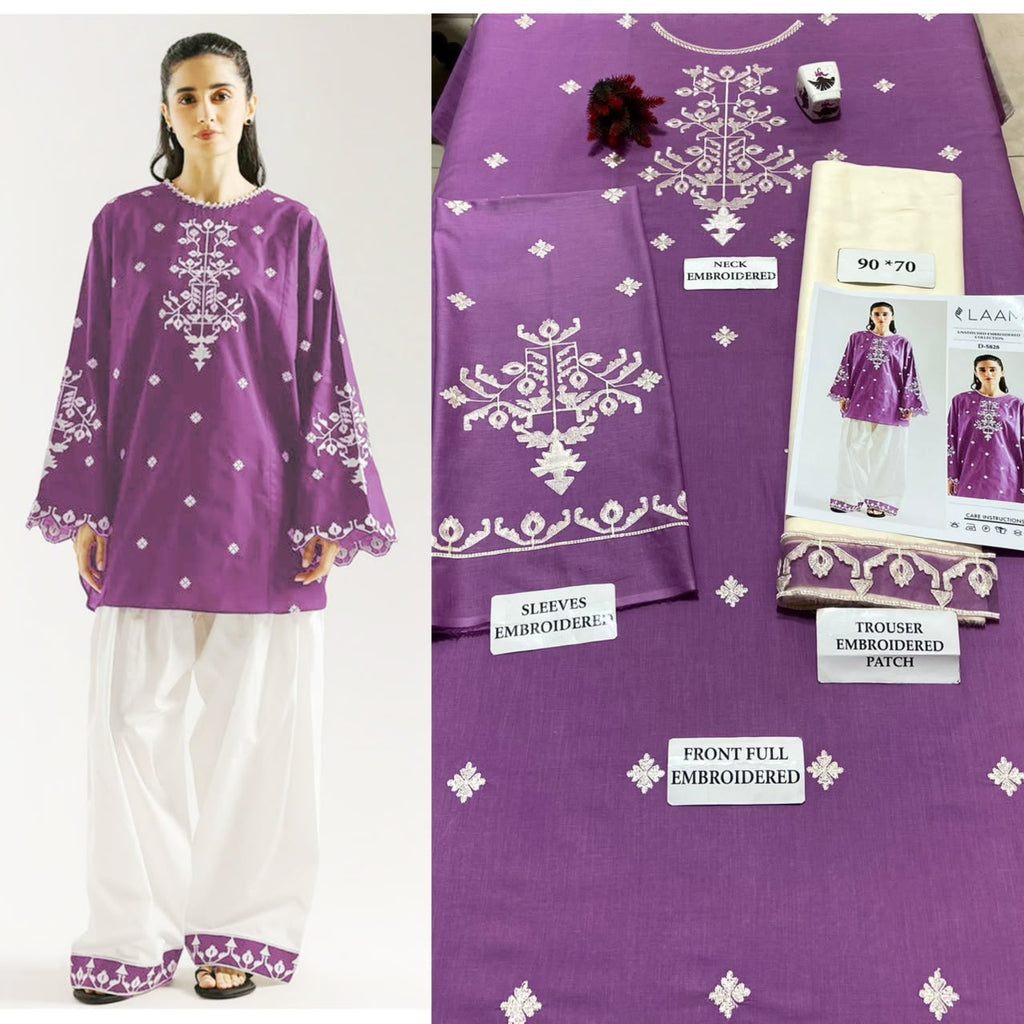 Premium Embroidered Airjet Lawn Suit for Women