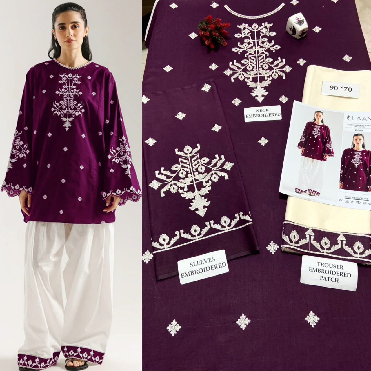 Premium Embroidered Airjet Lawn Suit for Women