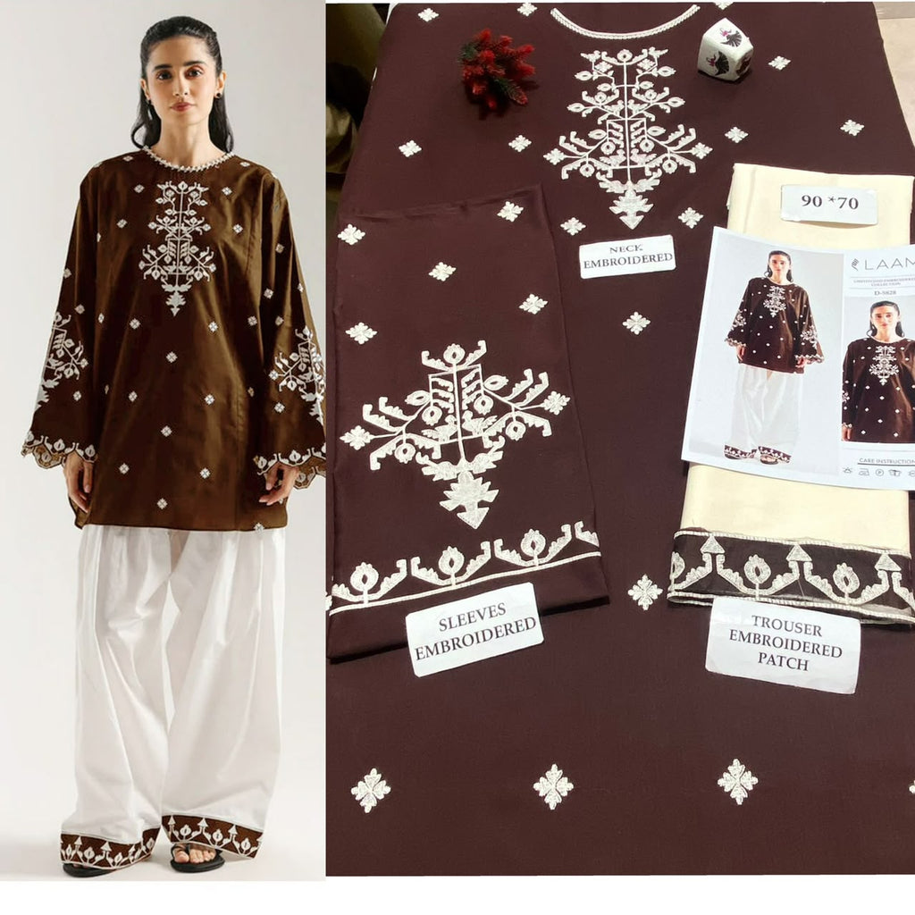 Premium Embroidered Airjet Lawn Suit for Women