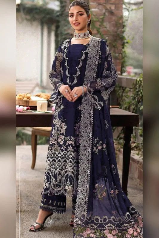 KAHF 4056 Summer Collection – Premium Airjet Lawn Embroidered Suit