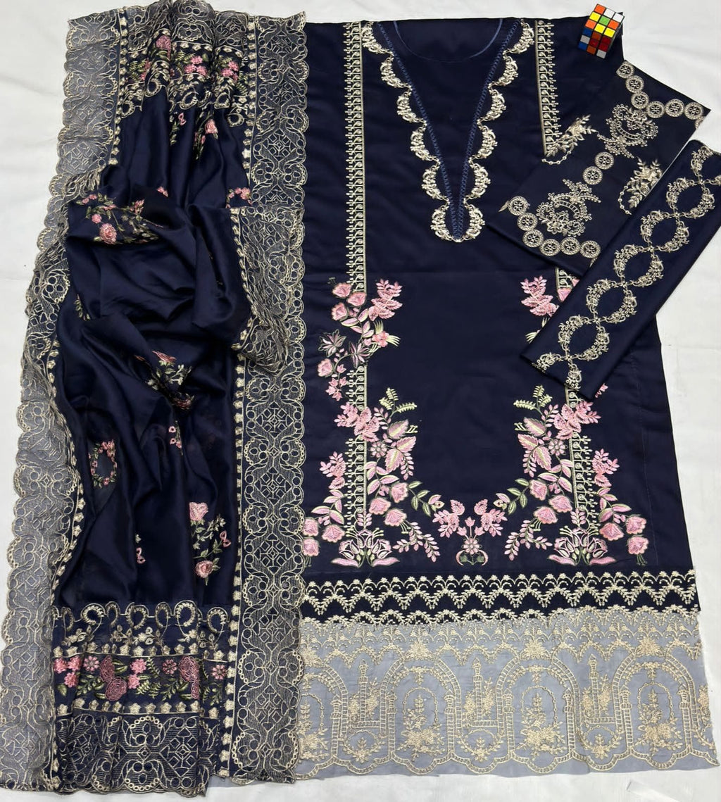 KAHF 4056 Summer Collection – Premium Airjet Lawn Embroidered Suit