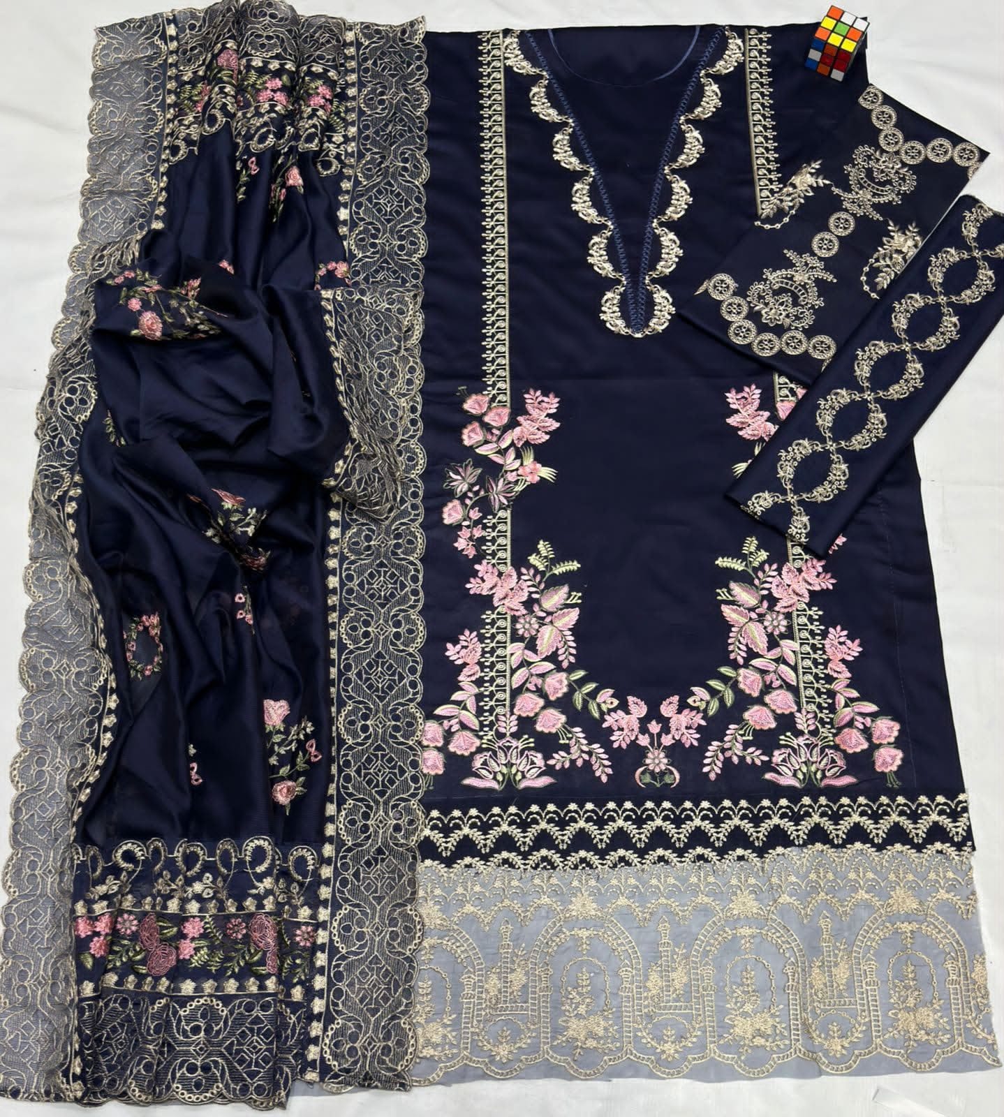 KAHF 4056 Summer Collection – Premium Airjet Lawn Embroidered Suit