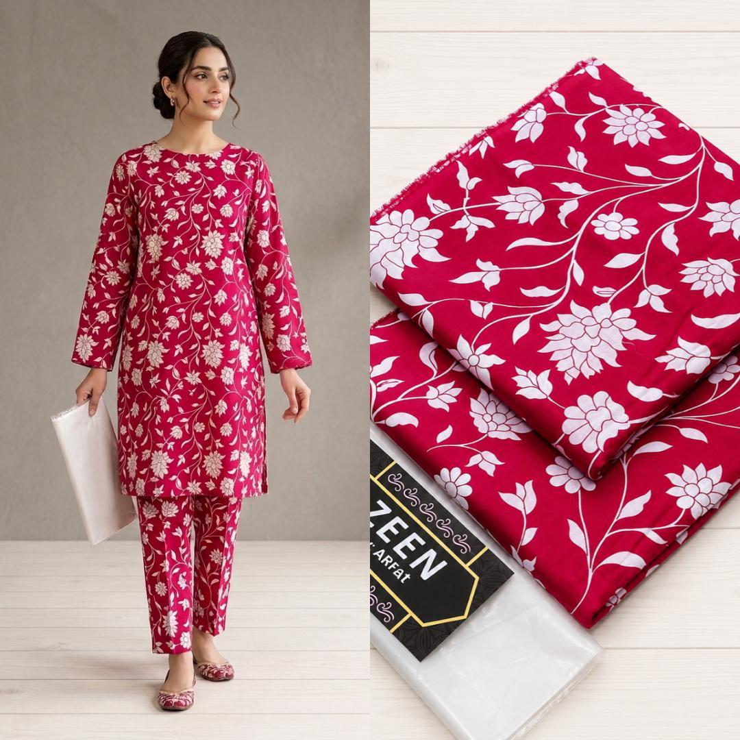 ZEEN Printed Lawn 2 Piece Suit – Premium Summer Collection