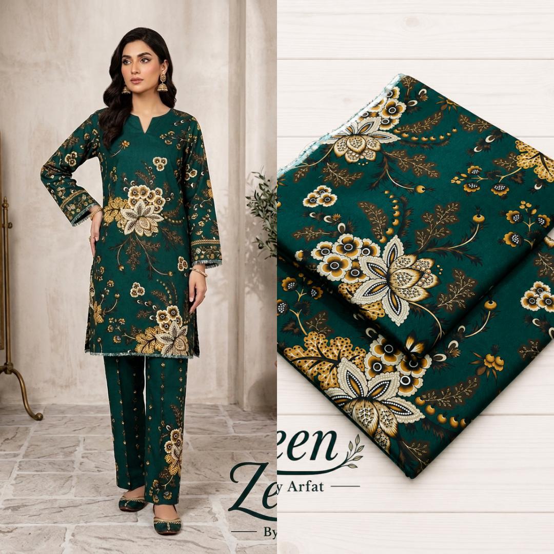 ZEEN Printed Lawn 2 Piece Suit – Premium Summer Collection
