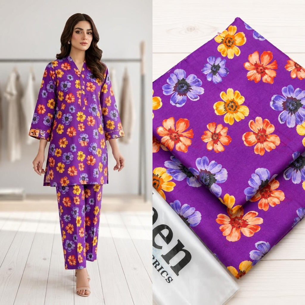 ZEEN Printed Lawn 2 Piece Suit – Premium Summer Collection