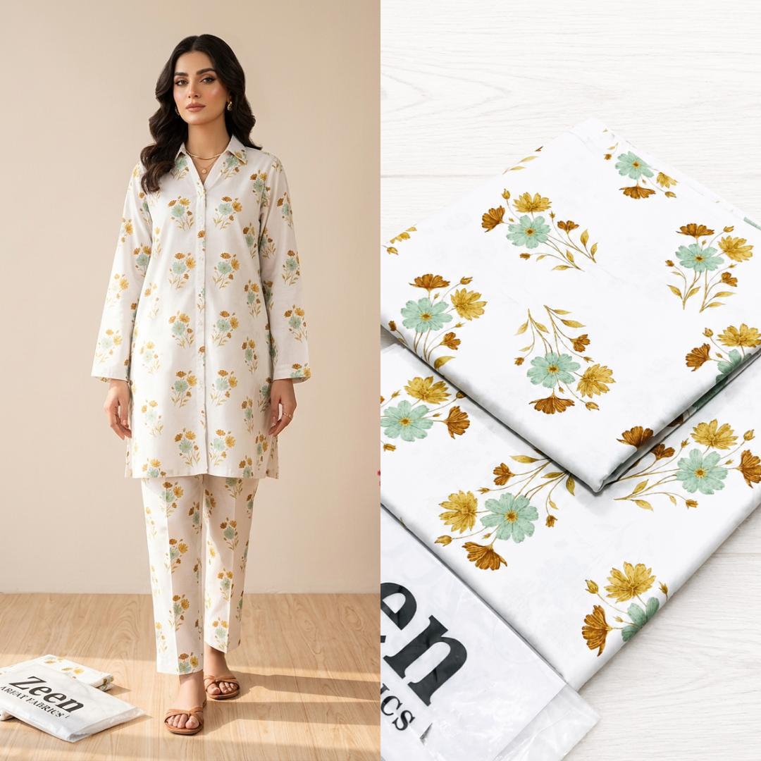 ZEEN Printed Lawn 2 Piece Suit – Premium Summer Collection