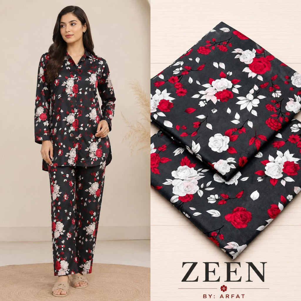 ZEEN Printed Lawn 2 Piece Suit – Premium Summer Collection