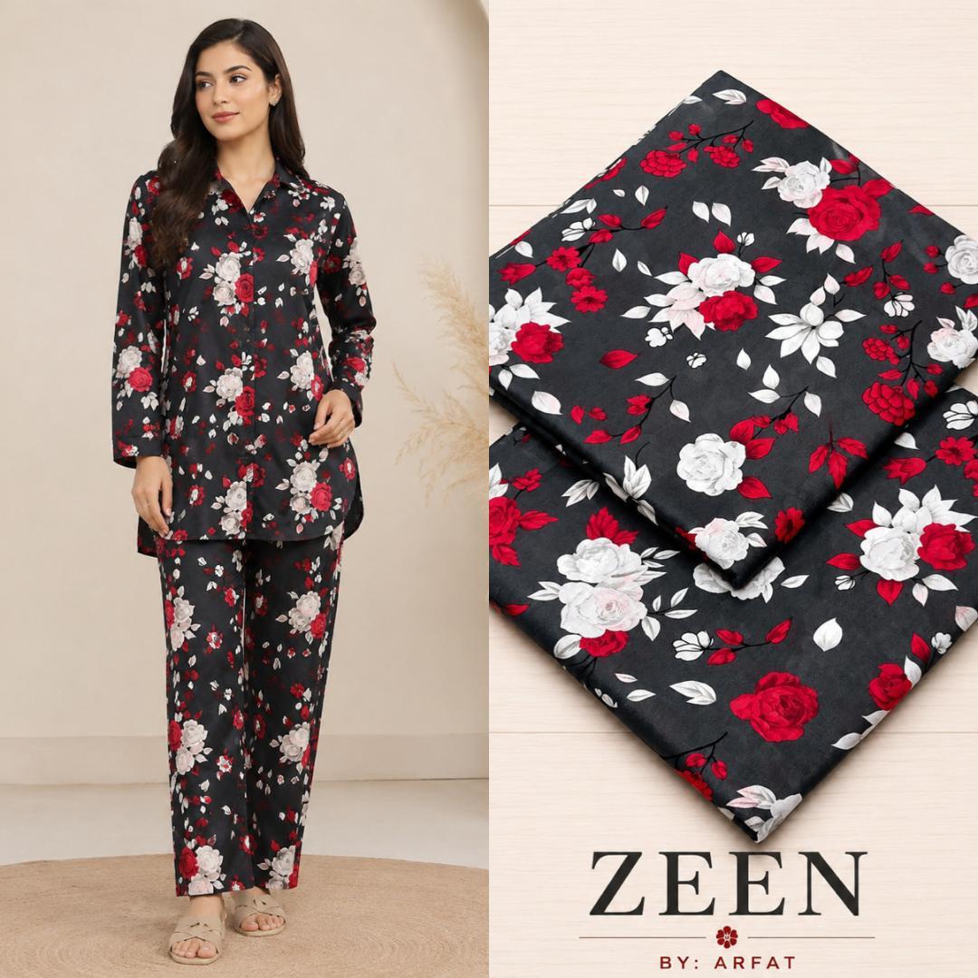 ZEEN Printed Lawn 2 Piece Suit – Premium Summer Collection