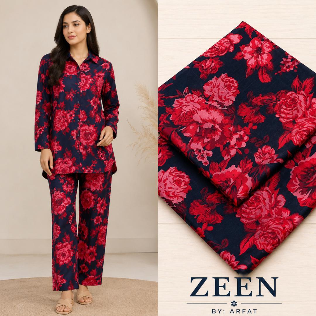 ZEEN Printed Lawn 2 Piece Suit – Premium Summer Collection