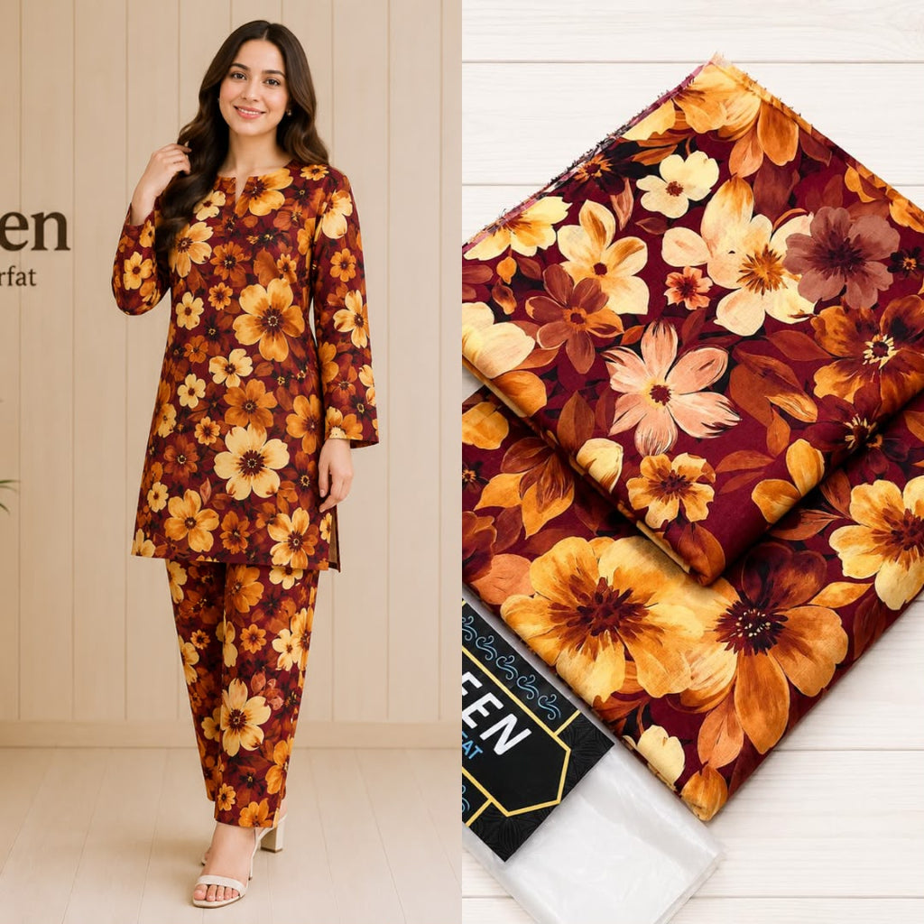 ZEEN Printed Lawn 2 Piece Suit – Premium Summer Collection