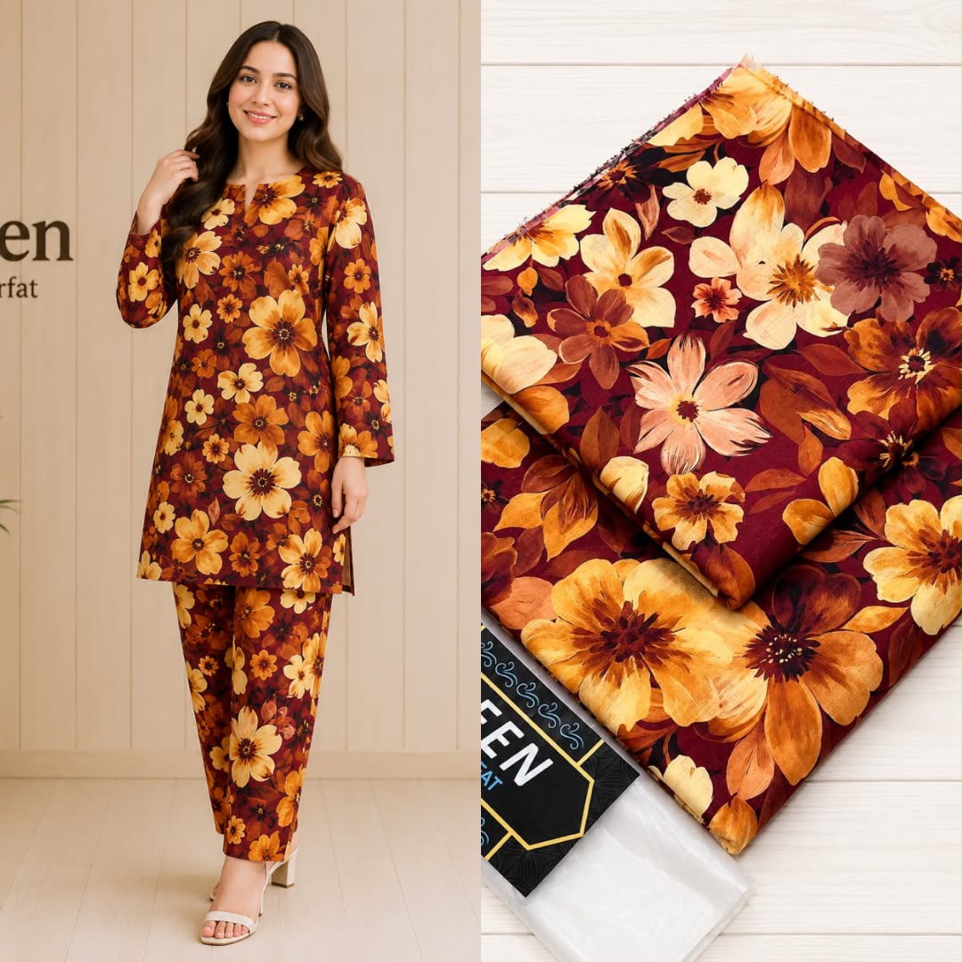 ZEEN Printed Lawn 2 Piece Suit – Premium Summer Collection