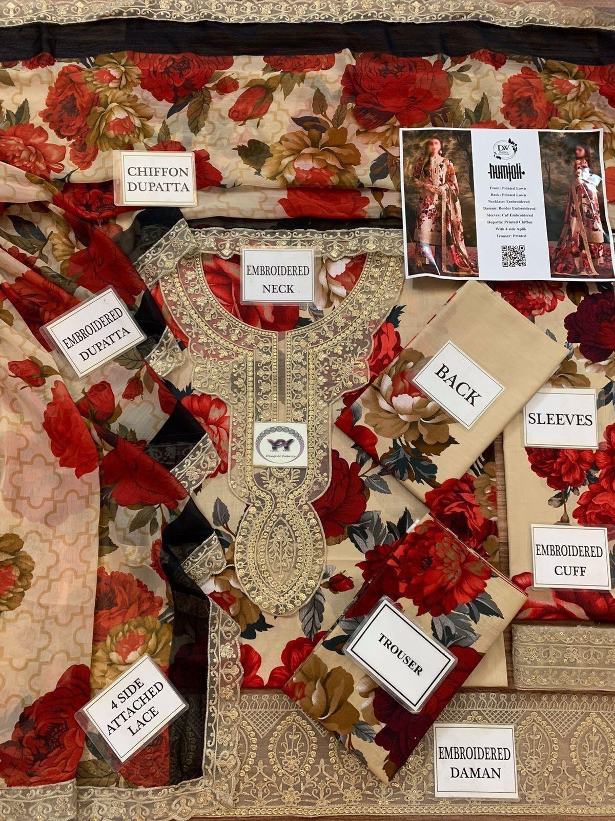 Summer Stock Clearance Sale | Premium Luxury Embroidered 3 Piece Lawn Suit