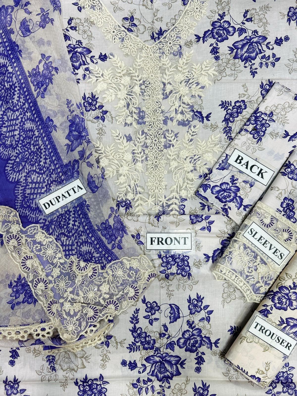 Summer Stock Clearance Sale | Premium Luxury Embroidered 3 Piece Lawn Suit