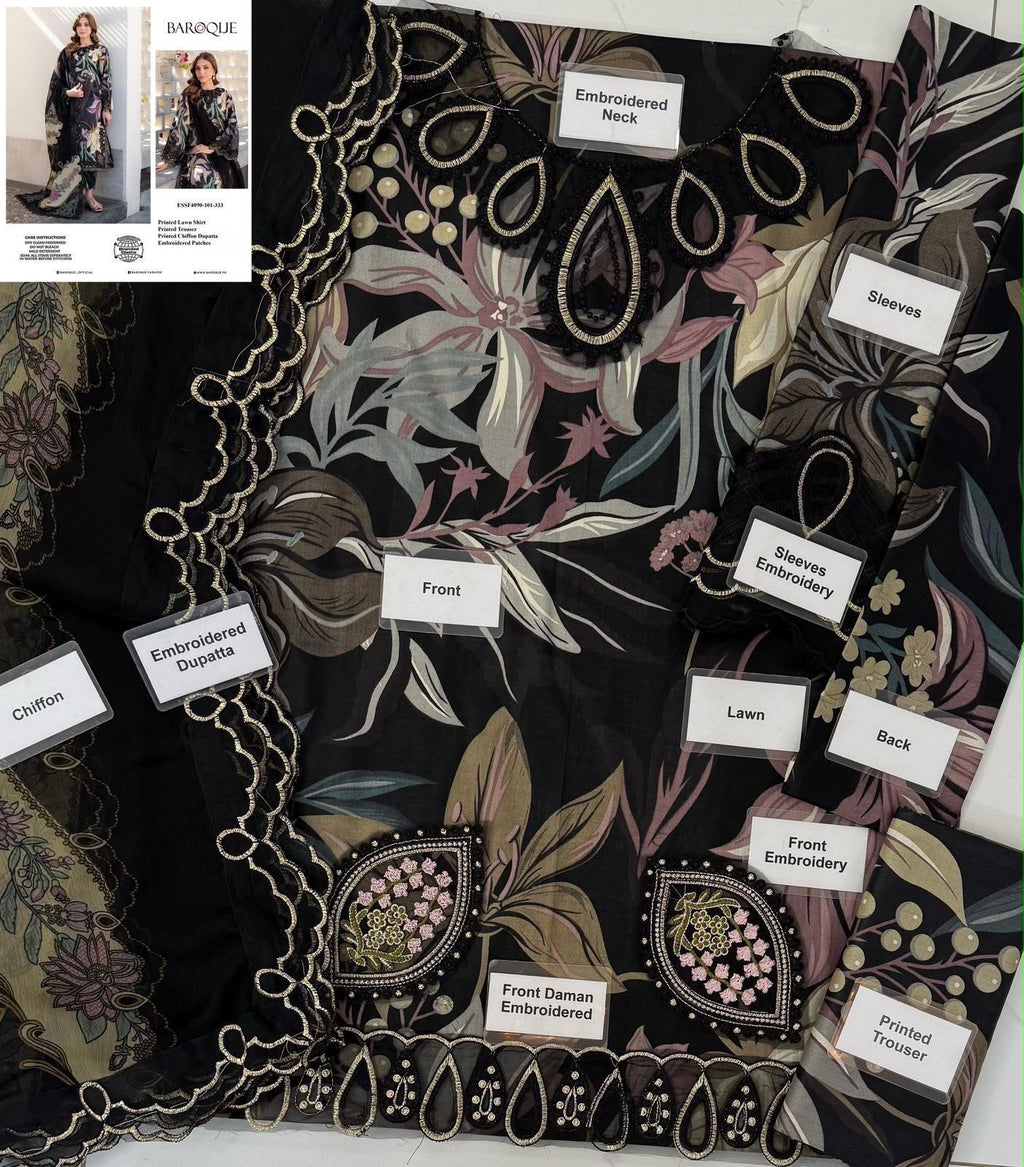 Summer Stock Clearance Sale | Premium Luxury Embroidered 3 Piece Lawn Suit