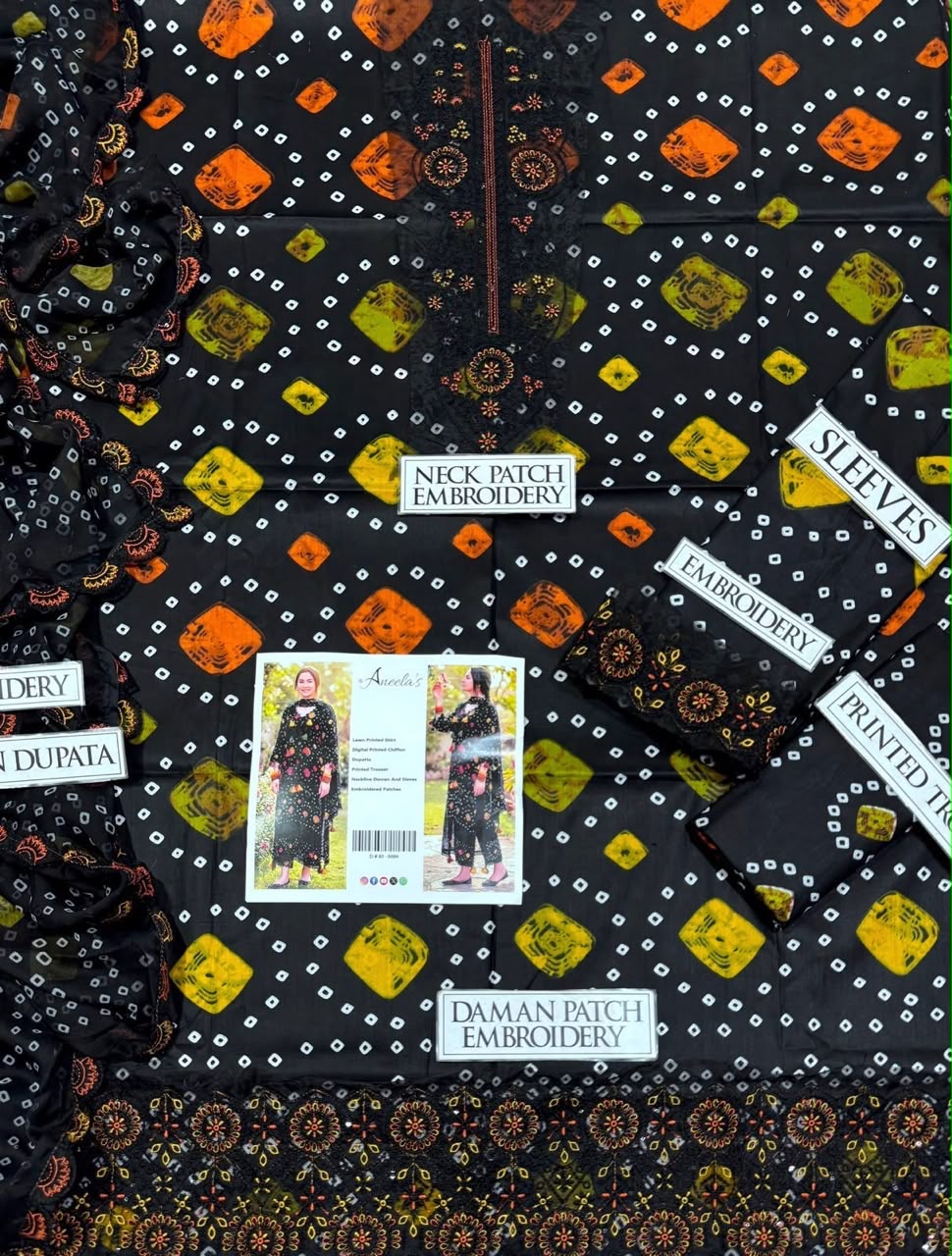 Summer Stock Clearance Sale | Premium Luxury Embroidered 3 Piece Lawn Suit