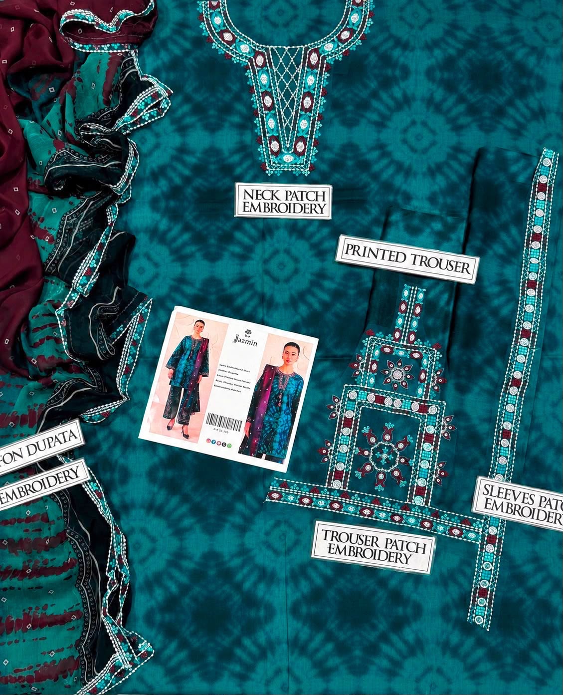 Summer Stock Clearance Sale | Premium Luxury Embroidered 3 Piece Lawn Suit