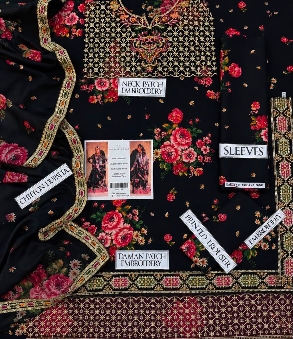 Summer Stock Clearance Sale | Premium Luxury Embroidered 3 Piece Lawn Suit
