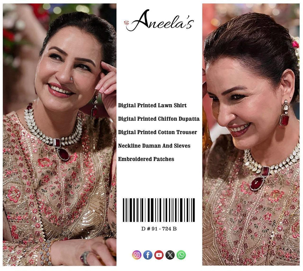Summer Stock Clearance Sale | Premium Luxury Embroidered 3 Piece Lawn Suit